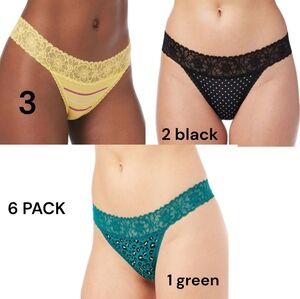6pk No Boundaries Juniors Micro Thongs